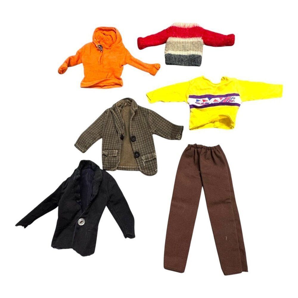 Vintage Ken Sweater Jacket Pants Doll Clothing Set Tops Lot Nautical Hoodie
